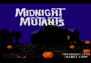 Midnight Mutants title screen for Atari 7800